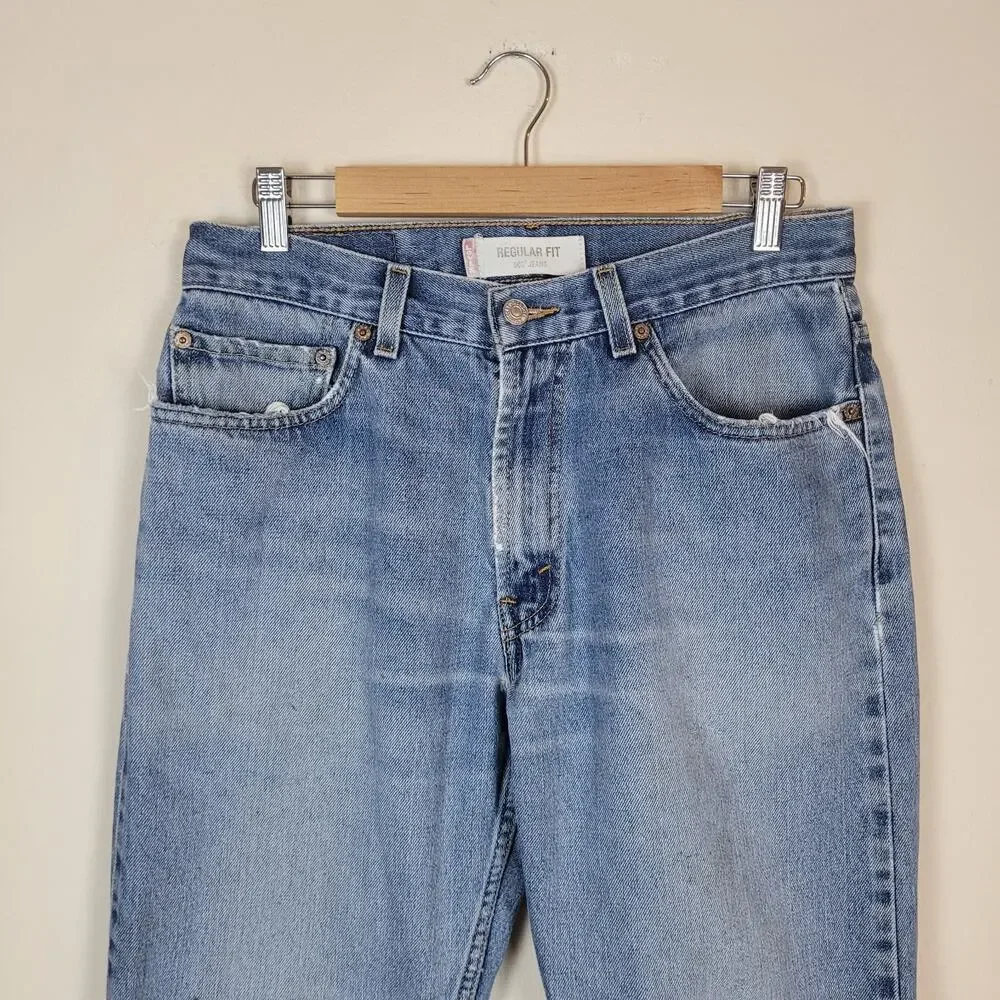 VTG Levis 505 Jeans 30x32 Blue‎ Denim Regular Fit Straight Leg Red Tab Classic